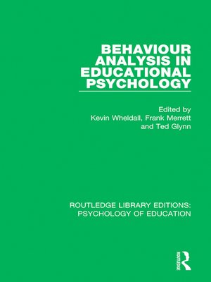 cover image of Behaviour Analysis in Educational Psychology